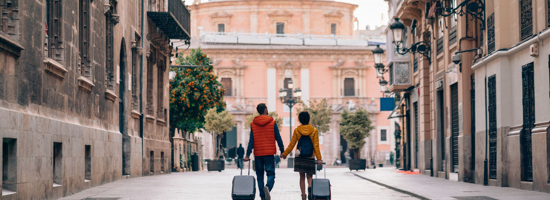 Tourists Walking in Europe